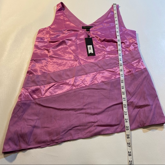 Never Worn $70 Banana Republic XS Asymmetrical Mixed Materials Orchid Sleeveless - Picture 6 of 9